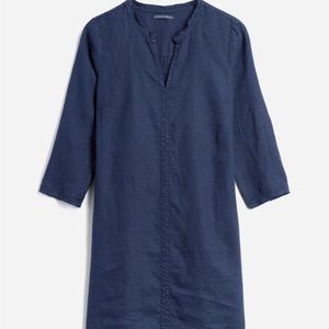Michael Stars Paloma Frayed Hem Linen Dress